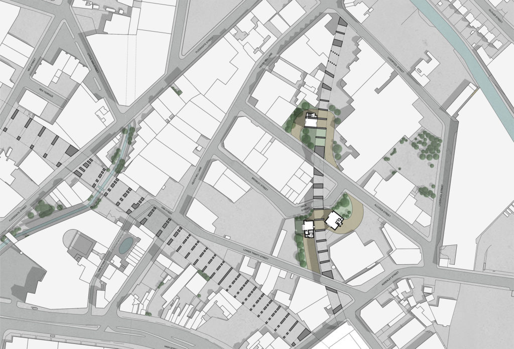 Location plan at ground level showing art studios