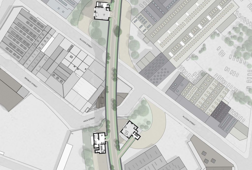 Viaduct level floor plans showing art studios within site